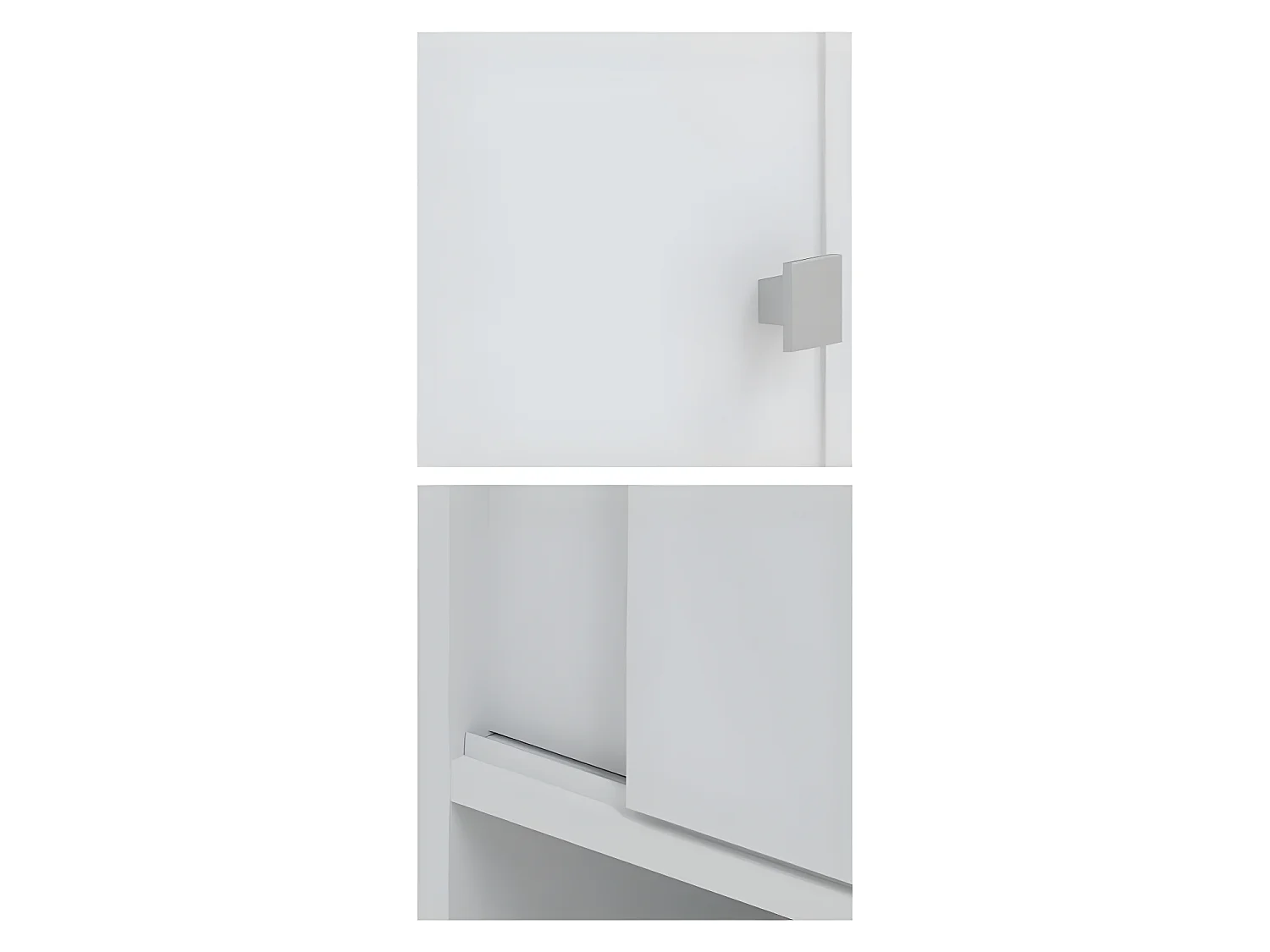 Meuble wc WAVE Blanc et Chêne naturel 64 X 177