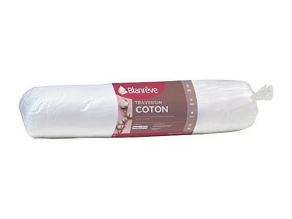 Traversin en coton 90 cm - Blanc