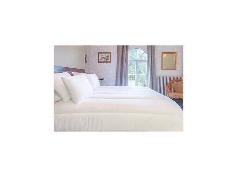 Edredón cálido de percal antiácaros 350g/m² 220x240cm