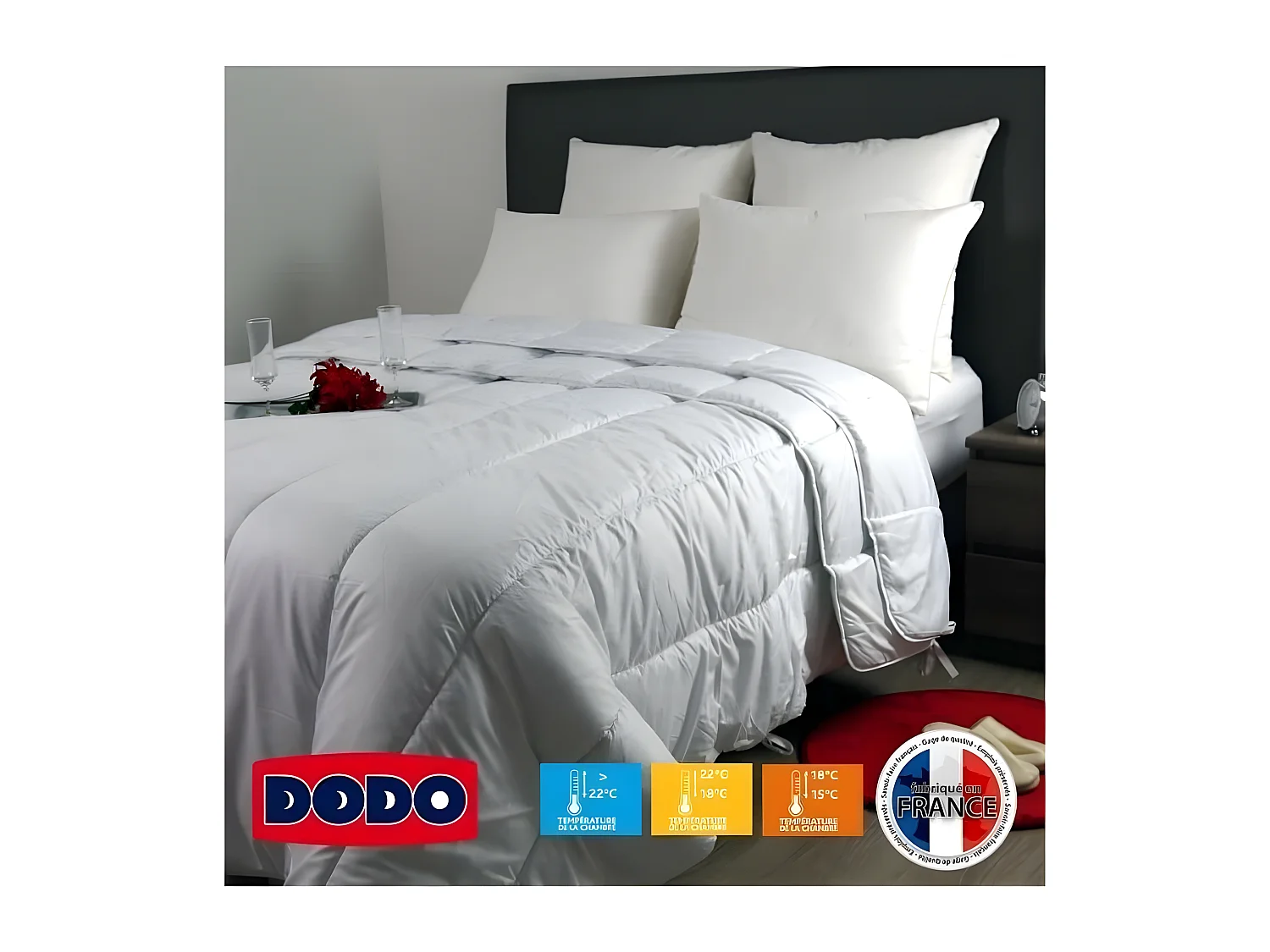 DODO Couette 4 SAISONS 200+300g/m2 220x240cm