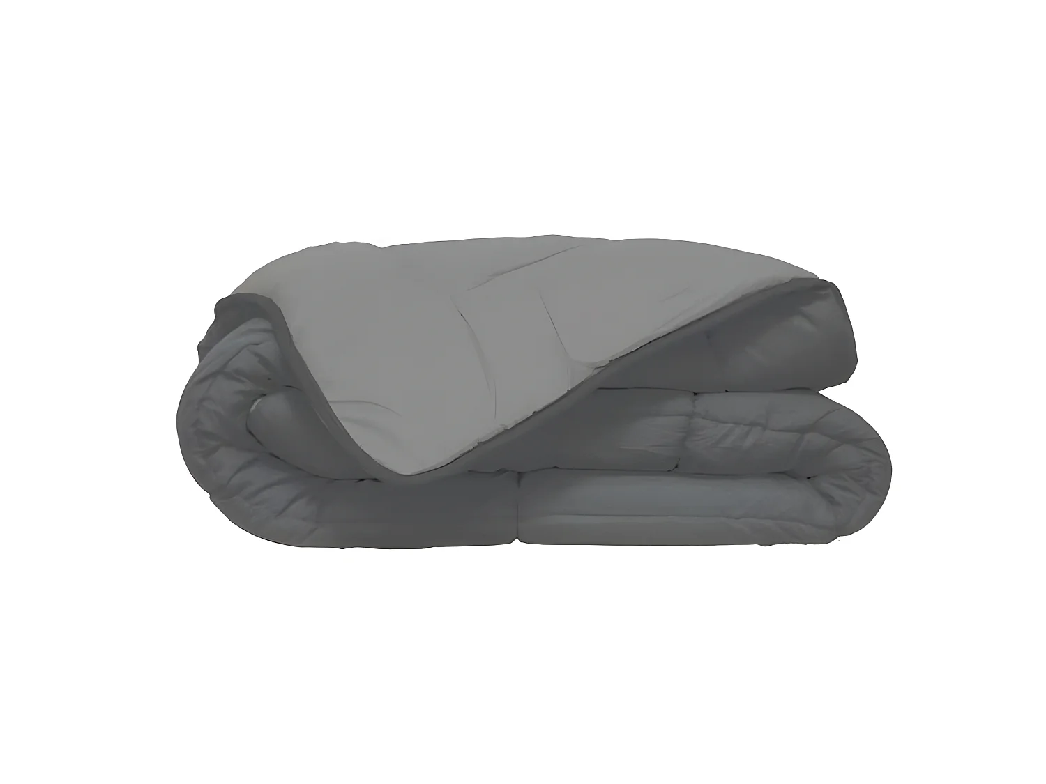 HUDSON Couette legere Microfibre 200g/m2 240x260cm Acier + Argent