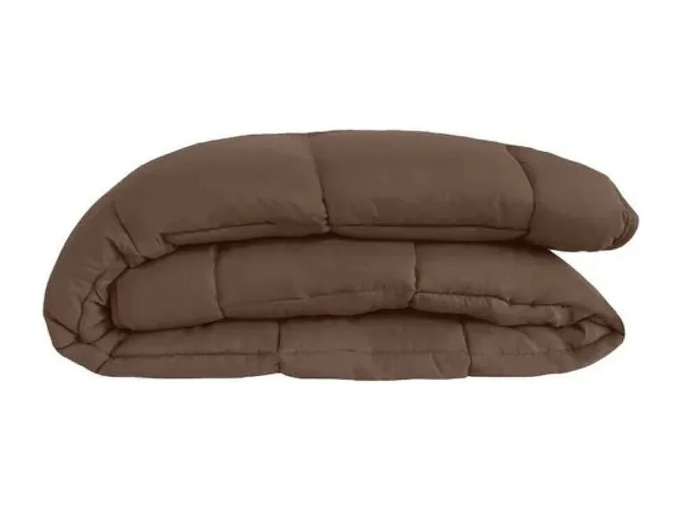 Warme Microvezel Dekbed 400 gr/m2 CALGARY Chocolade + Koraal 140x200cm