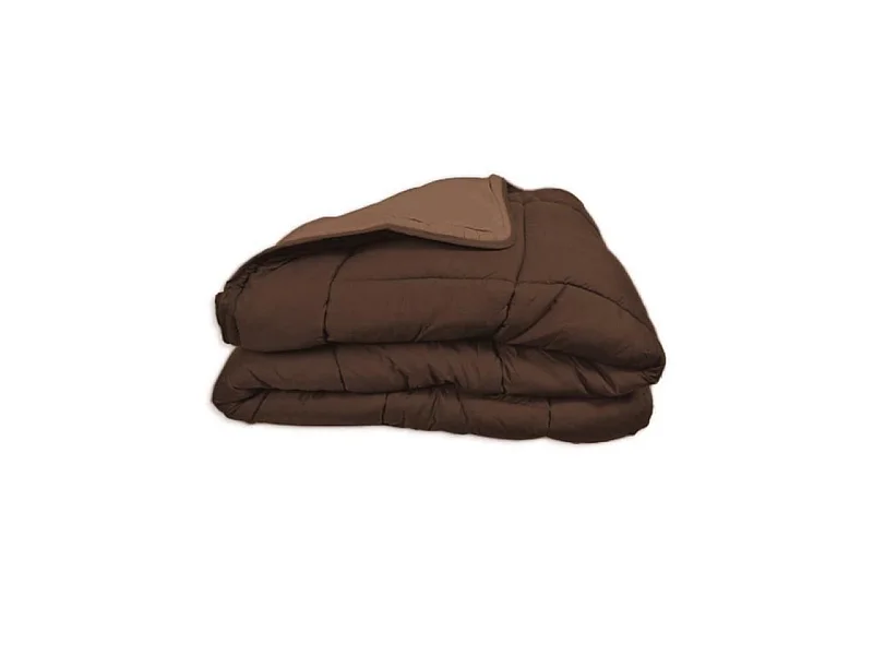Couette Microfibre 400g/m2 CALGARY Choco + Moka 240x260cm