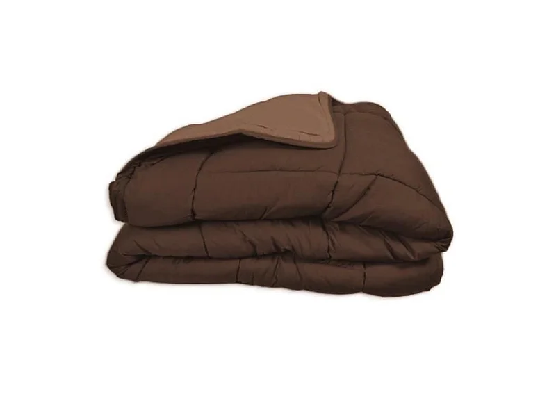 Couette Microfibre 400g/m2 CALGARY Choco + Moka 240x260cm