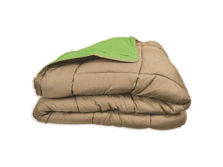 Couette chaude Microfibre 400 gr/m2 CALGARY Anis + Nude 200x200cm
