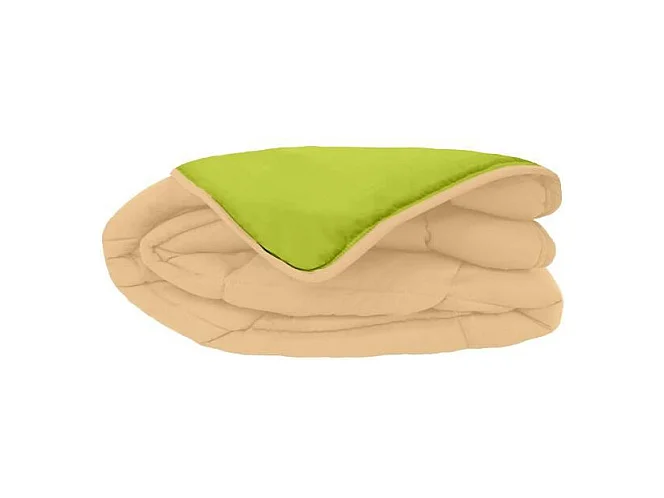 Couette chaude Microfibre 400 gr/m2 CALGARY Anis + Nude 200x200cm