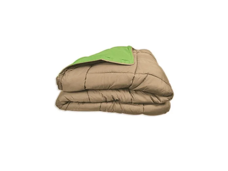 Couette chaude Microfibre 400 gr/m2 CALGARY Anis + Nude 200x200cm