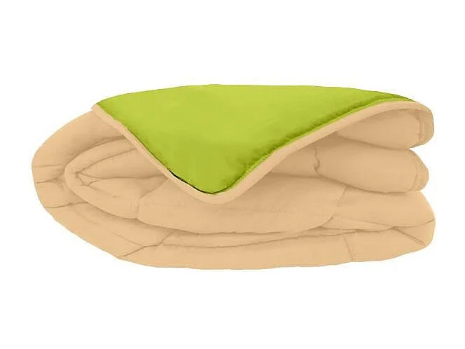 Couette chaude Microfibre 400 gr/m2 CALGARY Anis + Nude 200x200cm