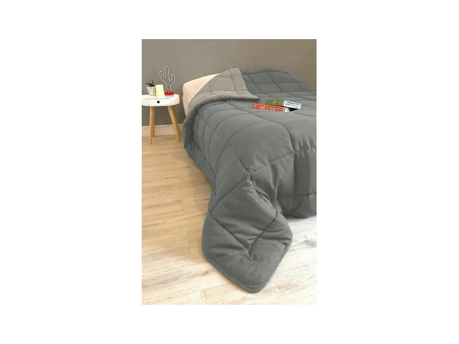 Colcha Poyet  Motte Calgary Plateado 240 x 260 cm