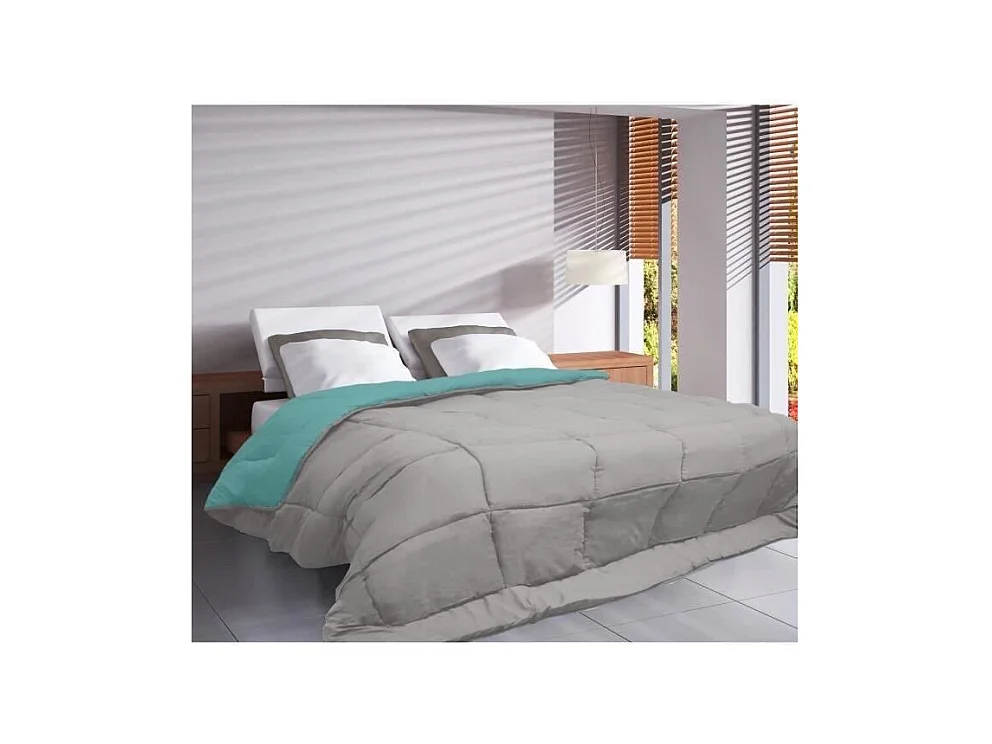 CALGARY Couette chaude Microfibre 400g/m2 Galet + Lac 240x260cm