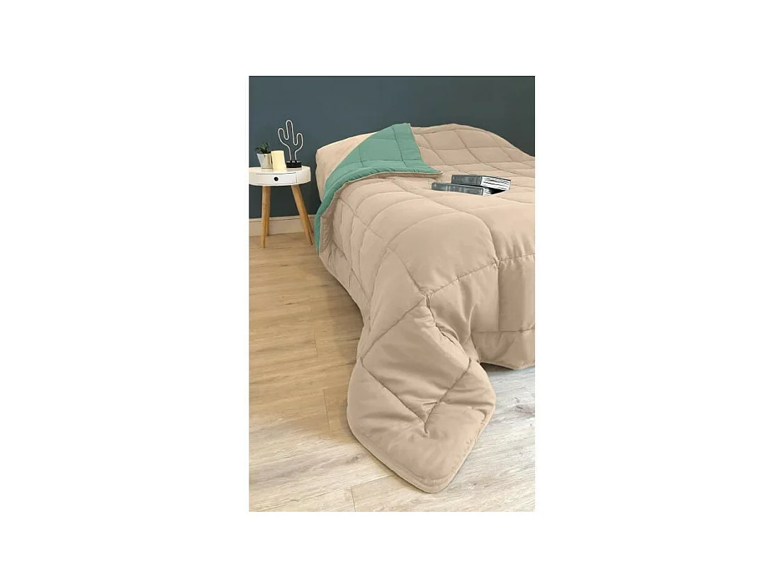 CALGARY Couette chaude Microfibre 400g/m2 Galet + Lac 240x260cm
