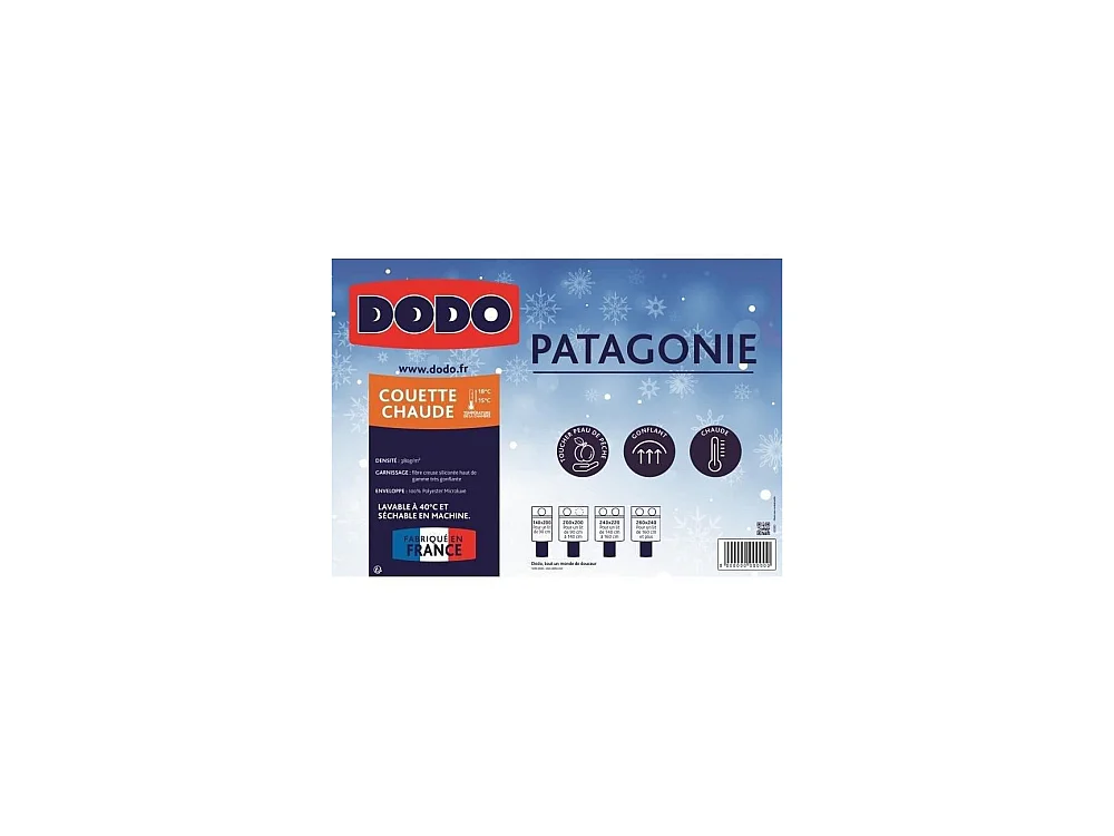 Edredón cálido Patagonia blanco - 140x200 cm Poliéster Microluxe - 380g/m²