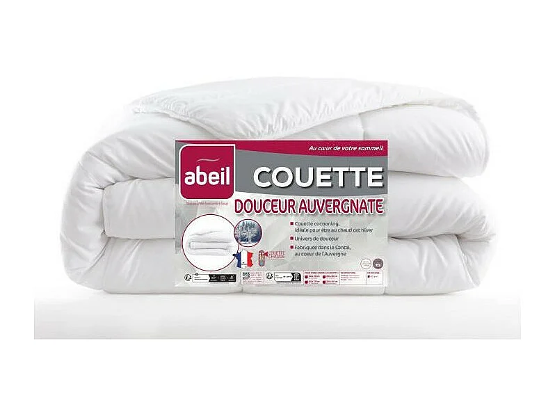 Couette Douceur Auvergnate - 140 x 200 cm - Chaude - 1 personne - ABEIL