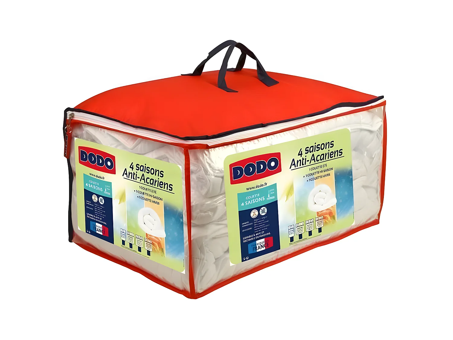 DODO Couette 4 saisons anti-acariens - 220 x 240 cm - Blanc