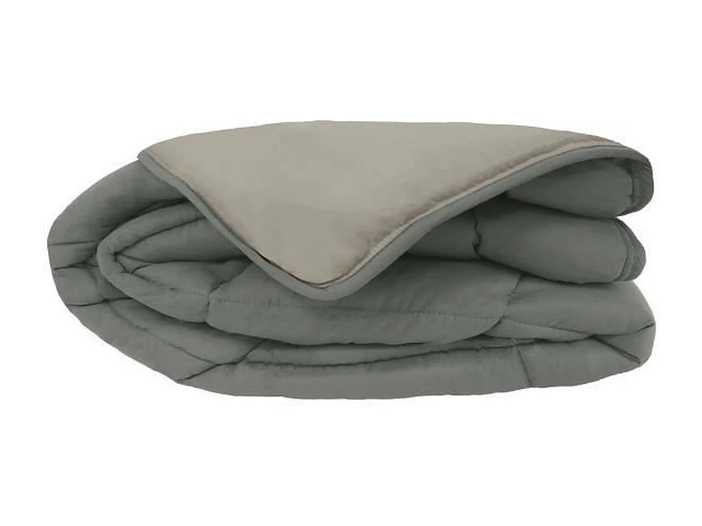 Couette chaude en microfibre acier & argent 400g-m² Calgary-Taille 140x200 cm