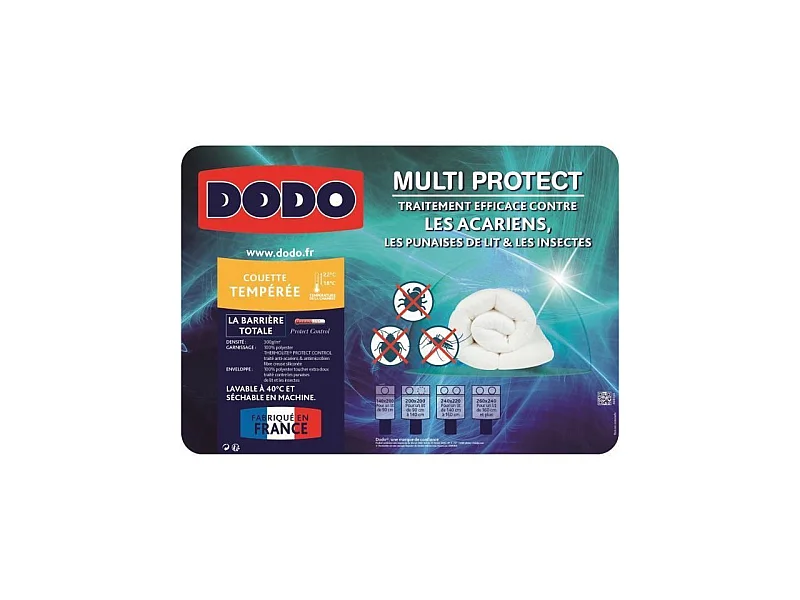 Temperierte Bettdecke MULTIPROTECT - 240 x 260 cm Anti-Milben und antimikrobiell