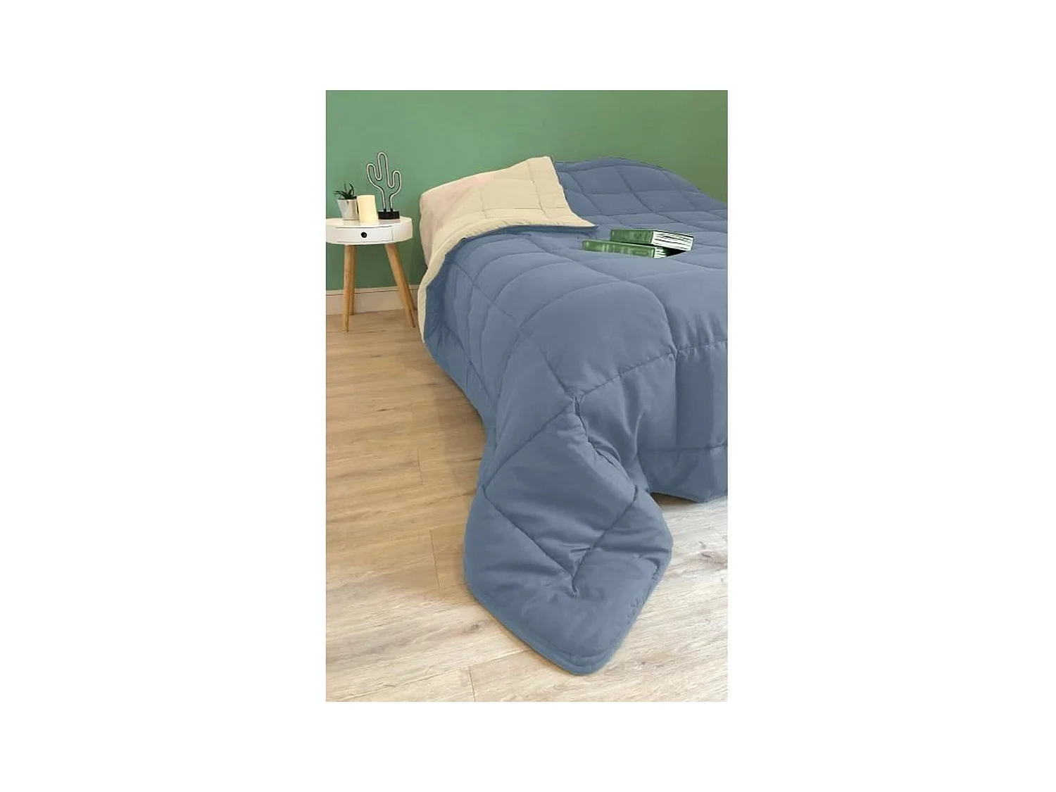 Dekbed Microvezel Omkeerbaar 400g/m2 Petroleum & Mastic 140x200cm