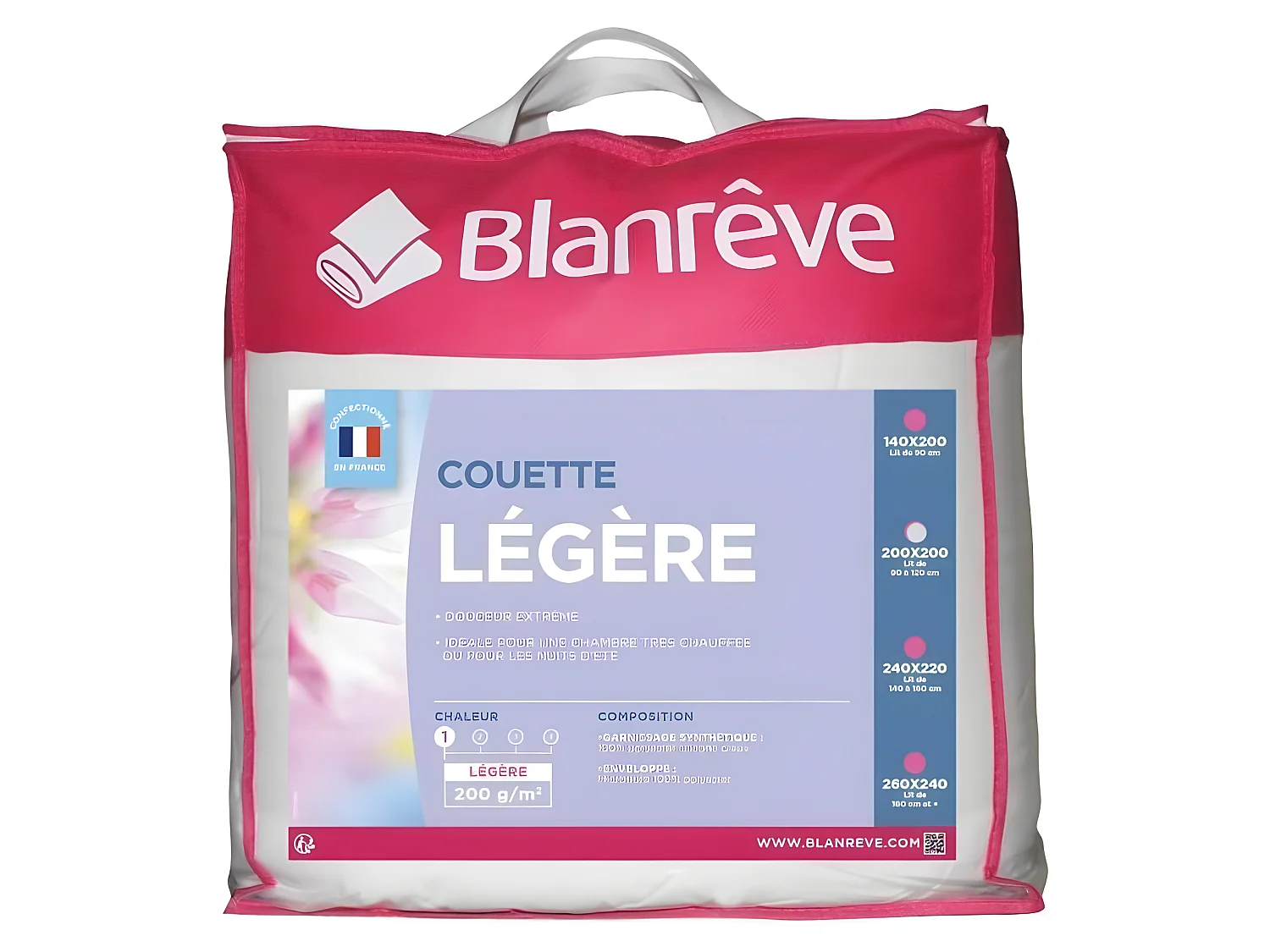 Leichte Mikrofaser-Bettdecke BLANREVE - Weiß 200 x 200 cm