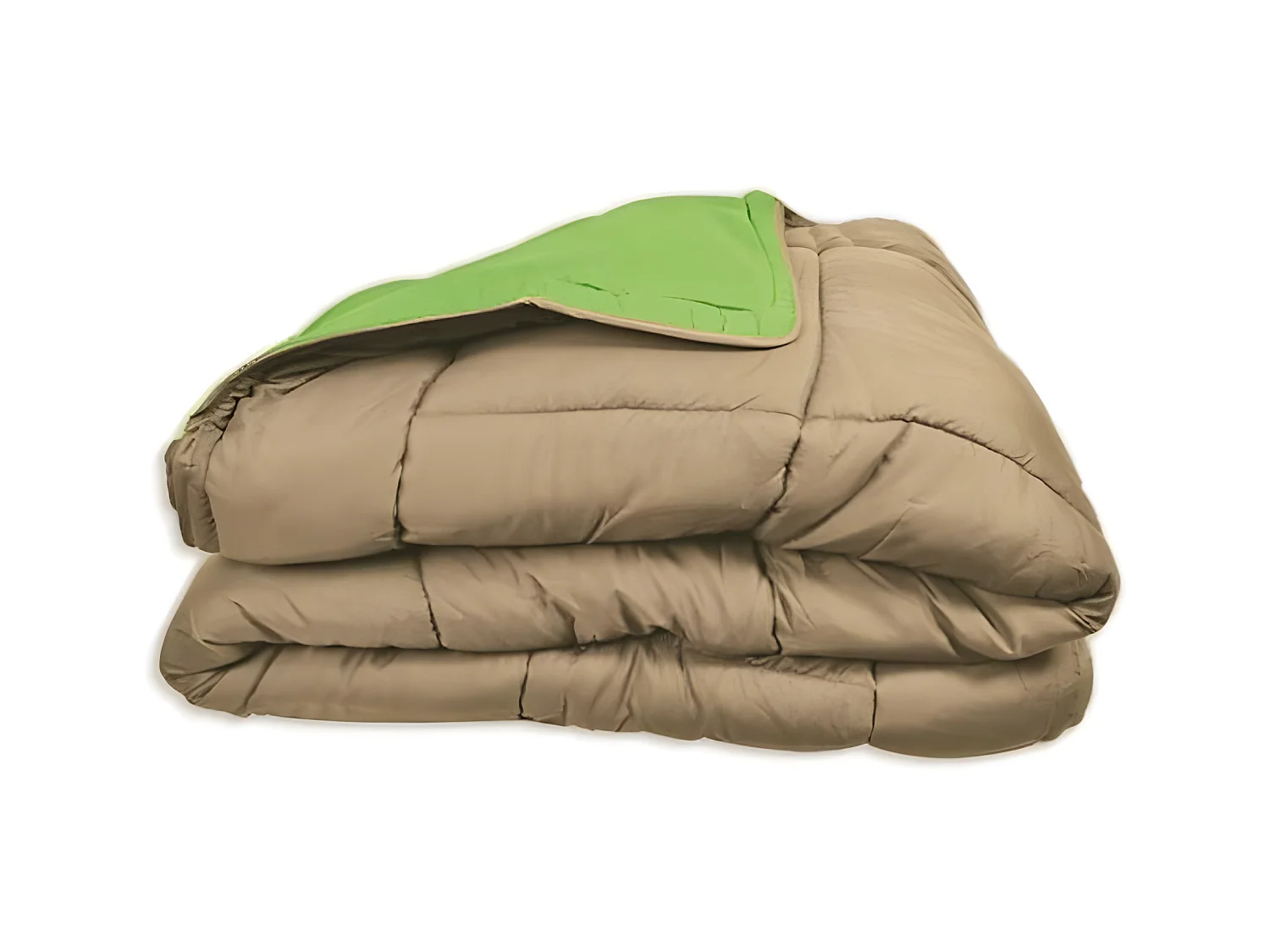 Couette chaude Microfibre 400 gr/m2 CALGARY Anis + Nude 140x200cm