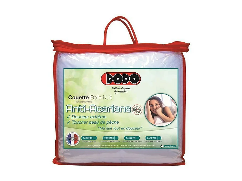 Temperierte Bettdecke 350g/m² BELLE NUIT 140x200cm - Polyester gegen Milben - Hergestellt in Frankreich