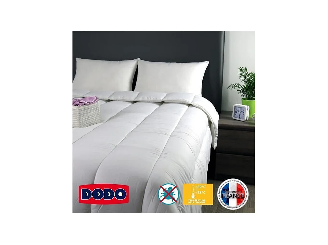 Kołdra o średniej temperaturze 350g/m² BELLE NUIT 140x200cm - Poliester przeciw roztoczom - Wyprodukowana we Francji