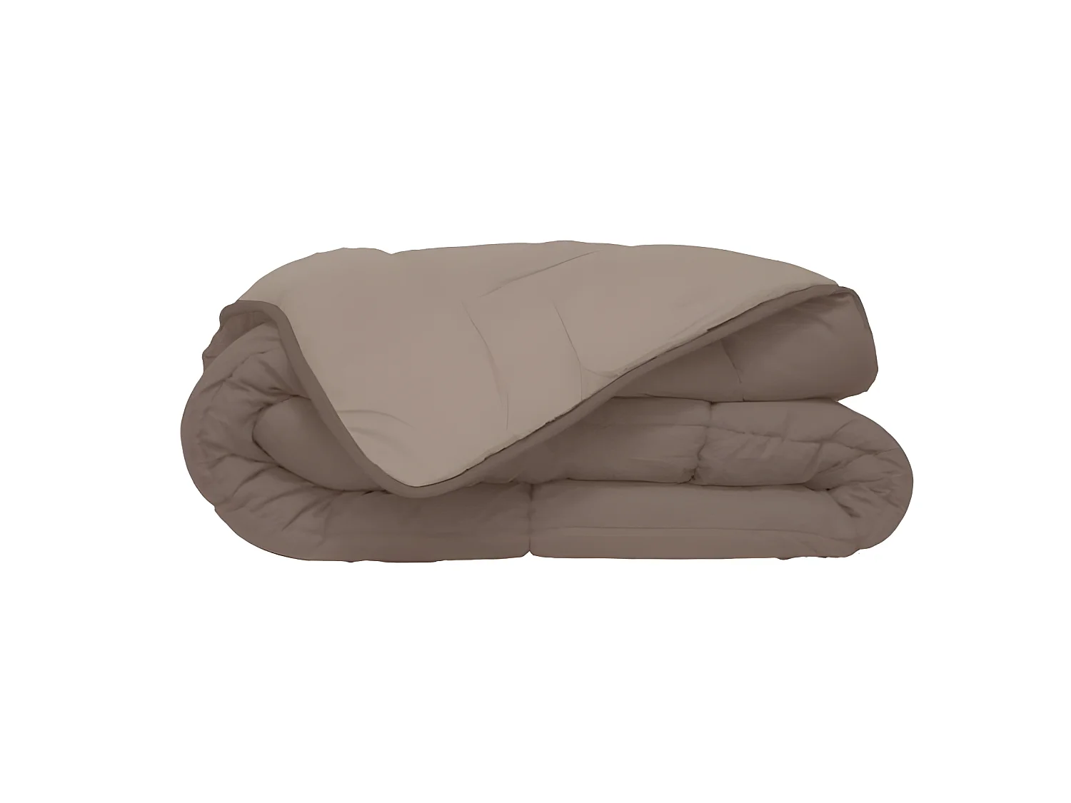 Lekki kołdra z mikrofibry 200g/m2 240x260cm w kolorze taupe i lnianym - odwracalna - Certyfikat Oeko-Tex - Możliwość prania w pralce