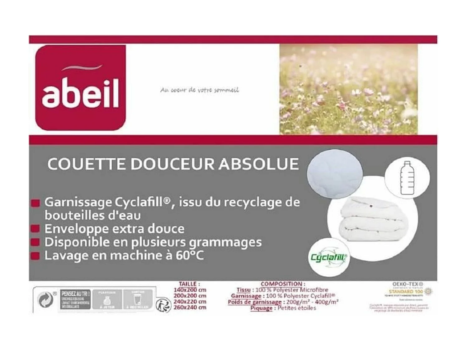 Warme Bettdecke Absolute Weichheit 220x240 cm weiß Mikrofaser Polyester