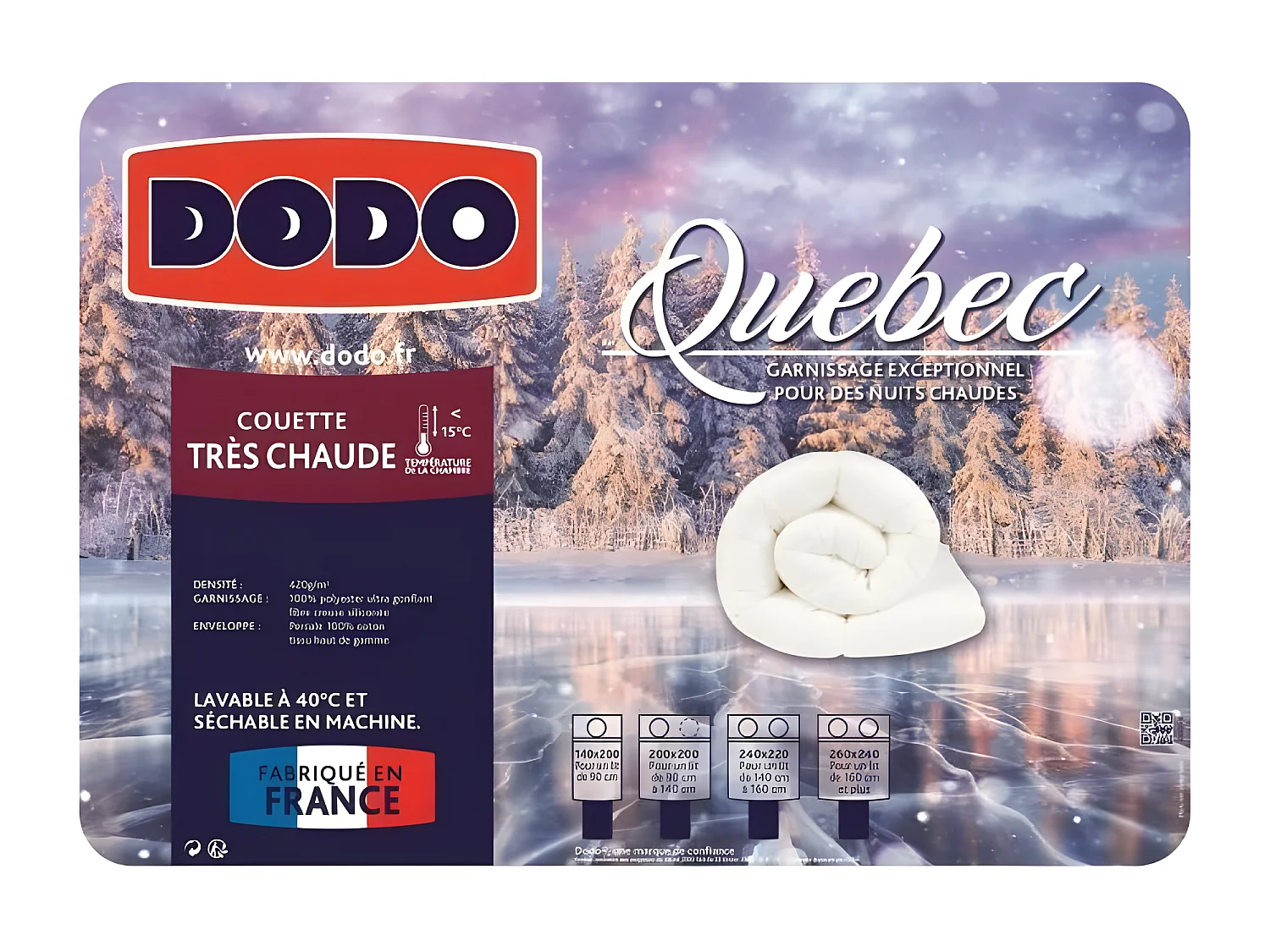 DODO Couette chaude Quebec - 240 x 260 cm