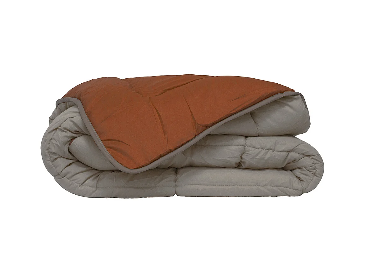 Couette Réversible Bicolore Microfibre 400 gr/m² - Toucher Peau de Pêche - Plusieurs Tailles et Coloris Disponibles