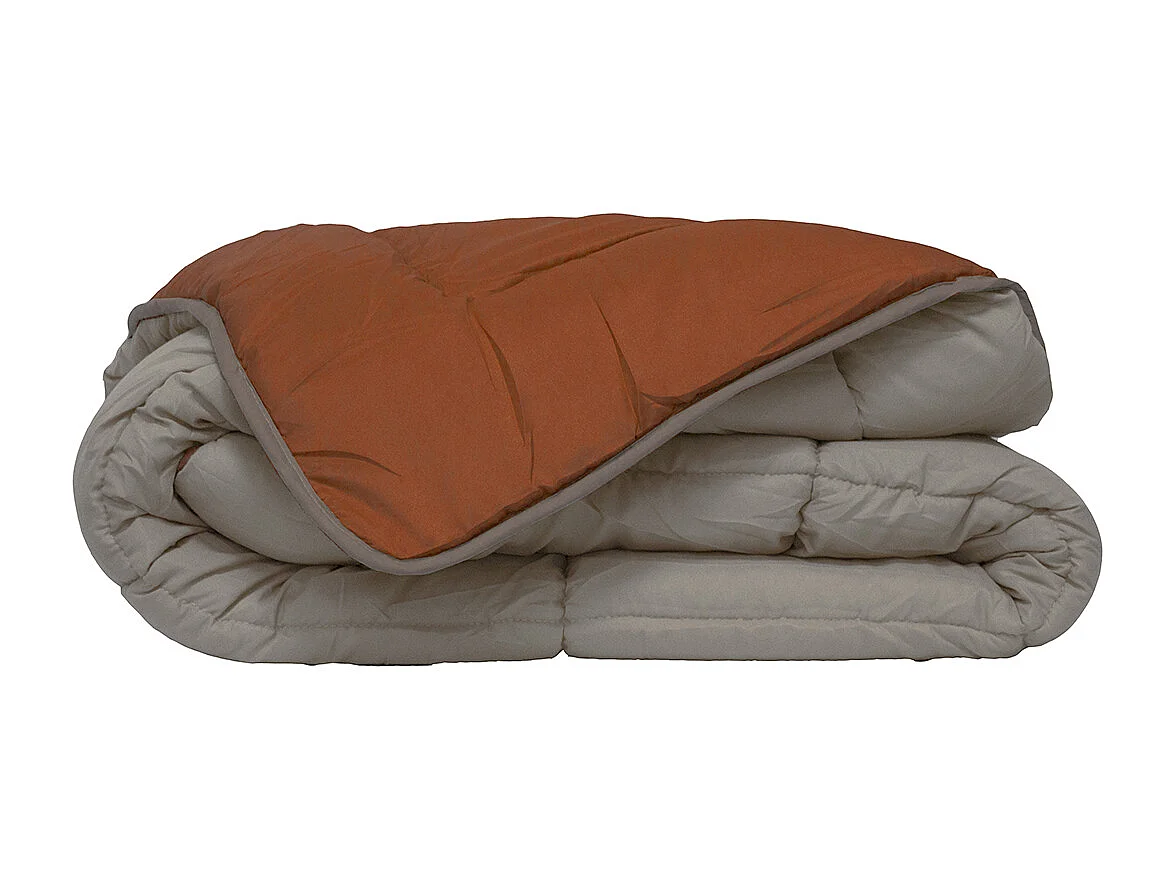 Couette Réversible Bicolore Microfibre 400 gr/m² - Toucher Peau de Pêche - Plusieurs Tailles et Coloris Disponibles