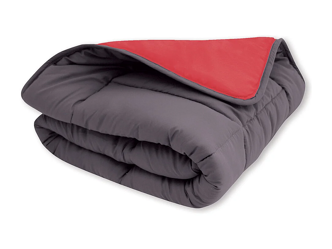 Couette Réversible Bicolore Microfibre 400 gr/m² - Toucher Peau de Pêche - Plusieurs Tailles et Coloris Disponibles