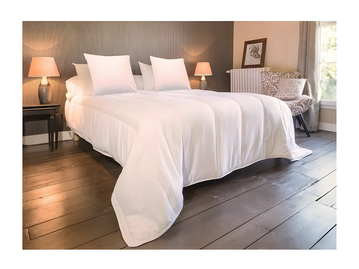 Couette tempérée Coton BIO - 300g/m² - 200x200cm