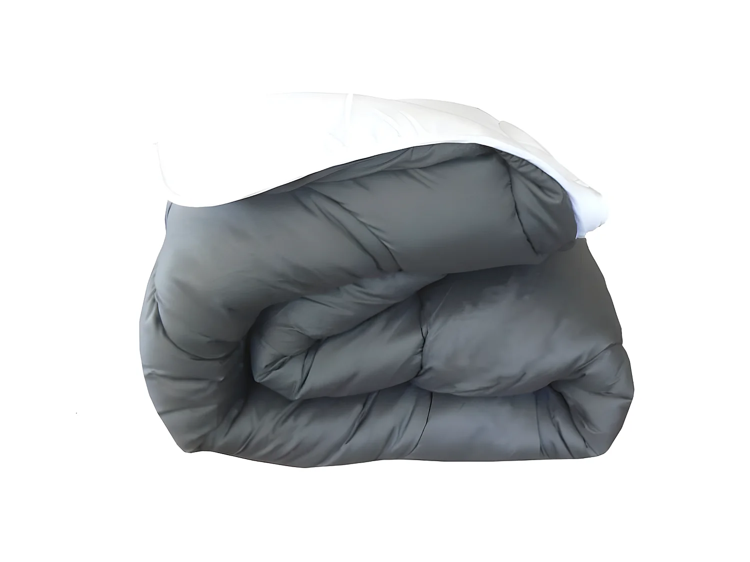 Dekbed Bicolor Wit en Grijs 220 x 240 cm - Warm en Wasmachinebestendig