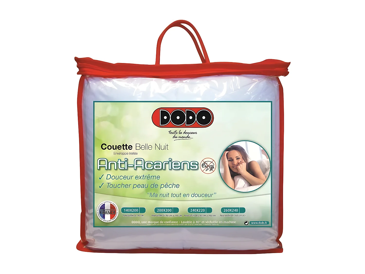 Deken met gemiddelde temperatuur 350g/m² BELLE NUIT 200x200cm - Warmte en comfort voor 2 personen