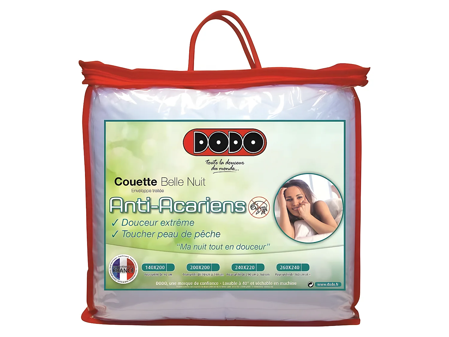 Couette tempérée 350gr/m² BELLE NUIT 200x200cm