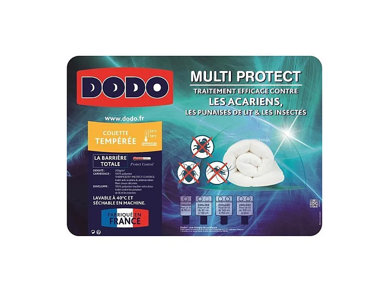 Couette tempérée MULTIPROTECT - 140 x 200 cm