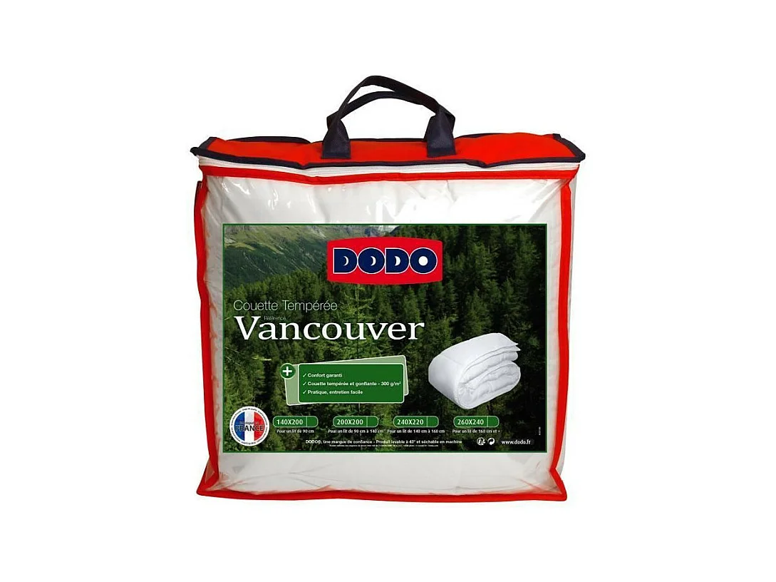 Couette tempérée Vancouver - 200 x 200 cm - Blanc