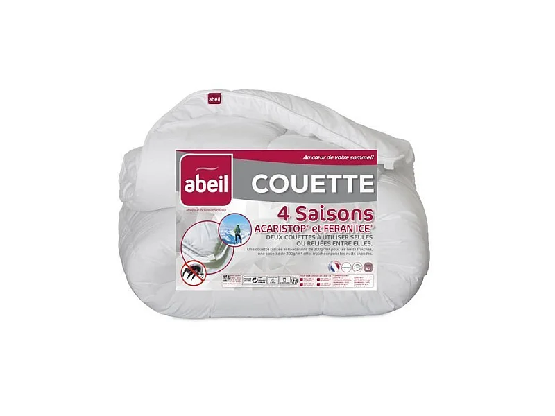 ABEIL Couette 4 Saisons ANTI-ACARIENS 200x200cm