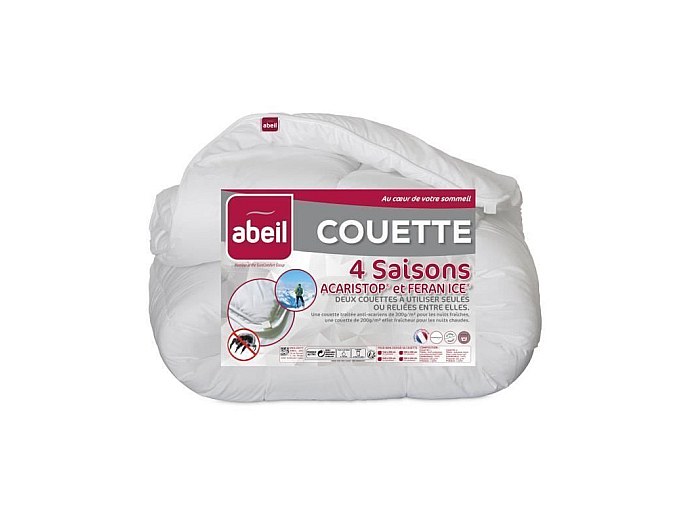 Abeil - Couette Prestige Quallofil Allerban 220x240cm - Anti-acariens Coton - Fabriquée En France