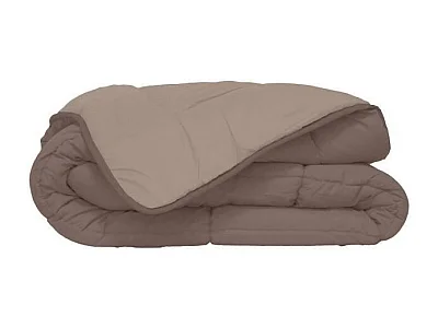Couette légère Microfibre 140 x 200 cm Taupe & Lin