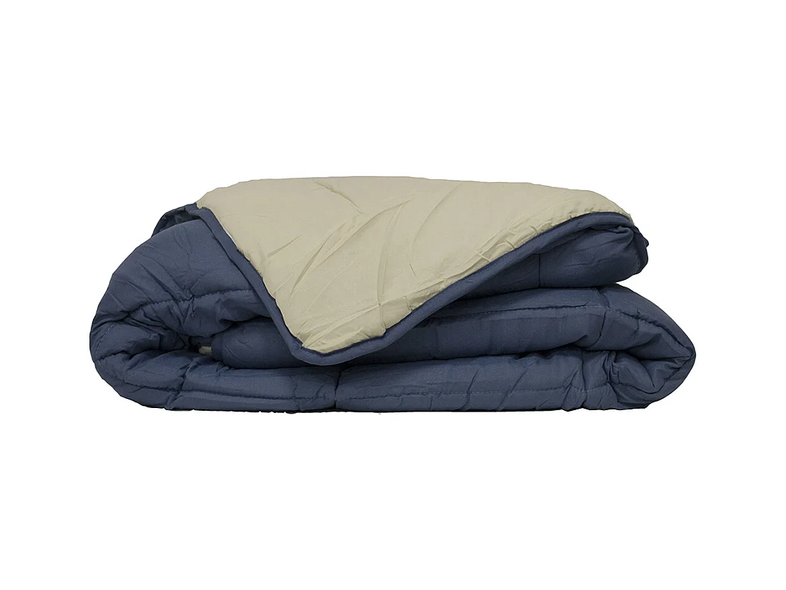 Couette légère réversible bicolore en microfibre 200 gr/m²