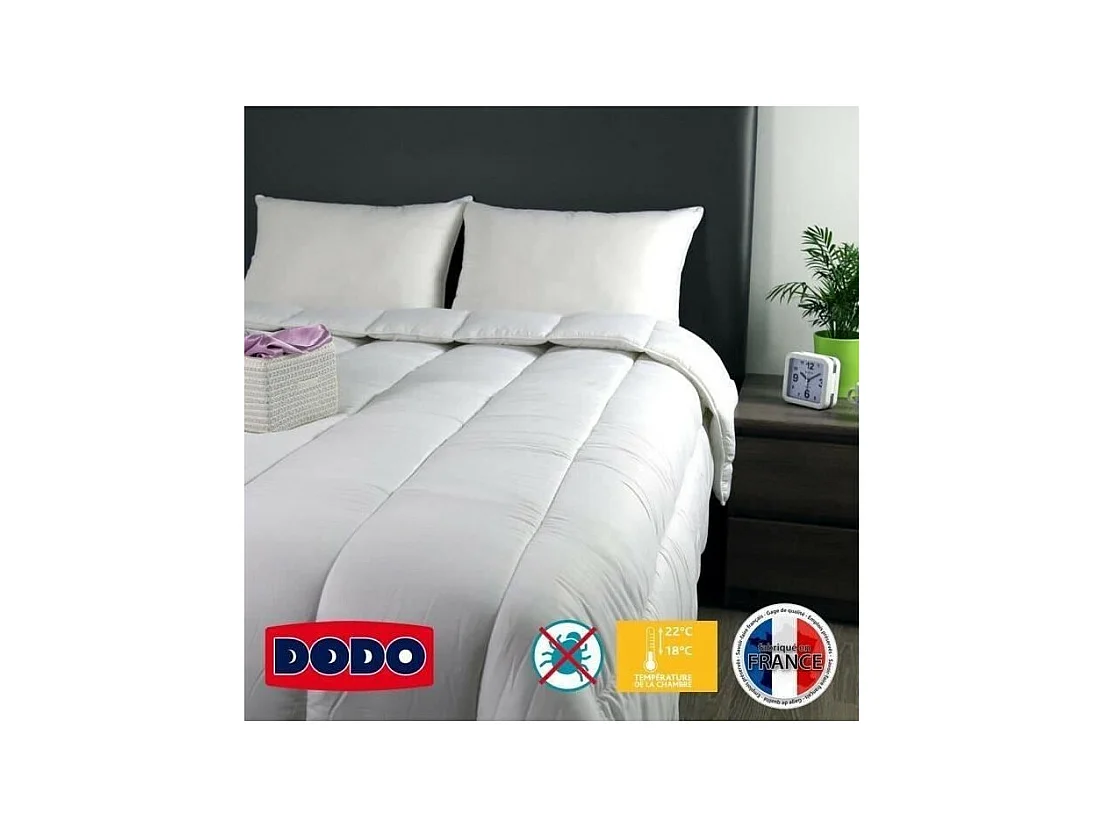 Edredón templado 350gr/m² BELLE NUIT 220x240cm - Anti-ácaros - Lavable en lavadora