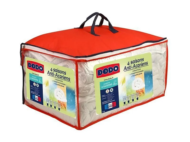 Couette 4 saisons anti-acariens DODO - 240 x 260 cm - Blanc