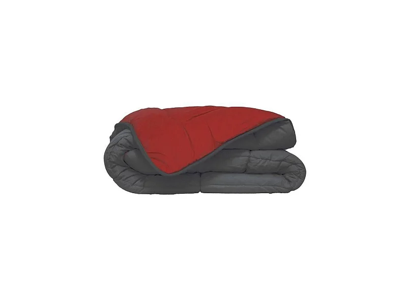 Couette Microfibre 400g/m2 CALGARY Gris + Rouge 200x200cm
