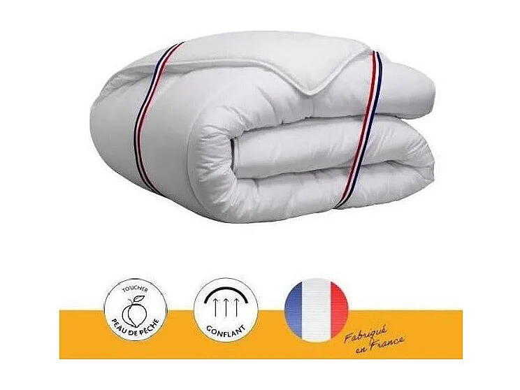 Bettdecke 240 x 260 cm DODO Tempérée 100% Polyesterfaser Für 2 Personen Weiß Vancouver Ultra