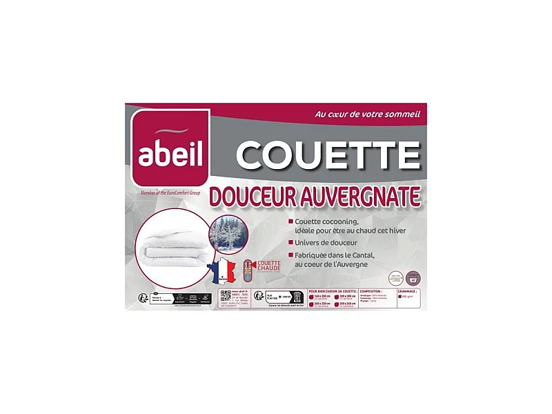 Edredón Cálido Douceur Auvergnate 220x240 cm - Abeil - Fabricación Francesa
