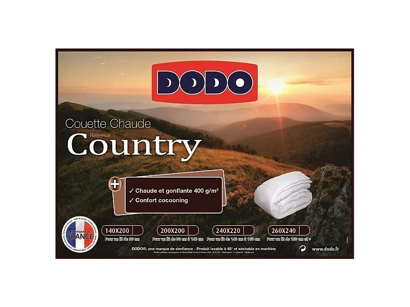 Edredão quente DODO COUNTRY 220x240cm 400g/m²