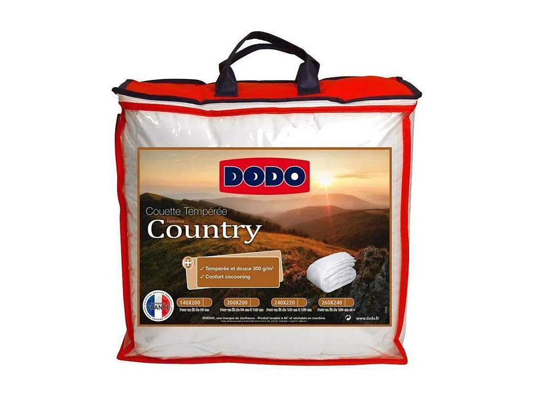 Temperierte Bettdecke Country DODO - Weiß 200 x 200 cm