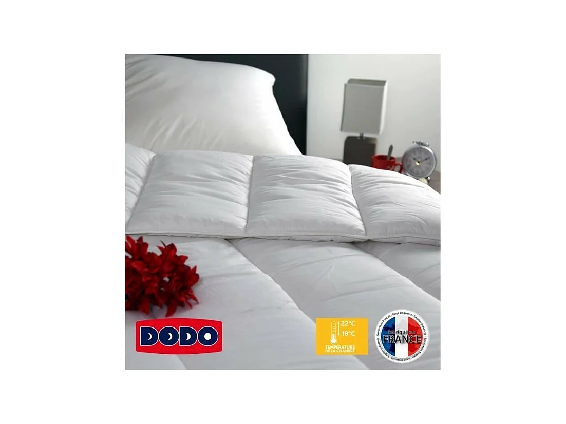 Deken met gematigde temperatuur Vancouver - Wit 220 x 240 cm - Cocooning Comfort - Franse Fabricage