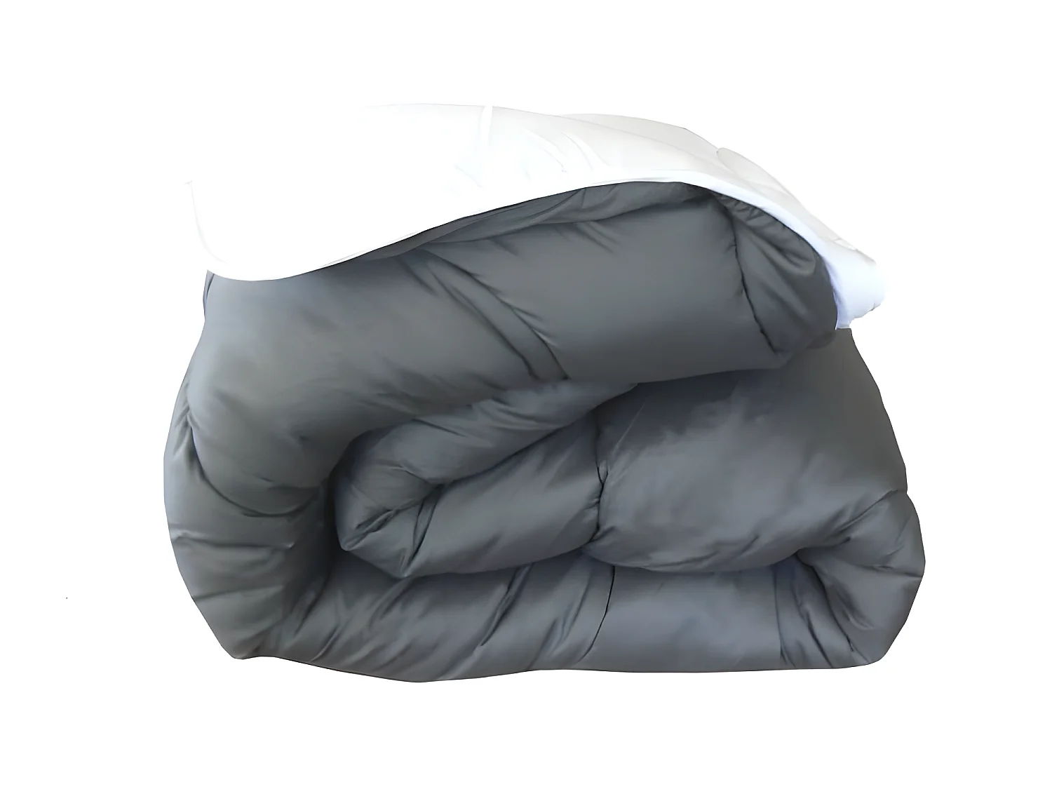 ABEIL Couette Bicolore - 140 x 200 cm - Blanc et gris